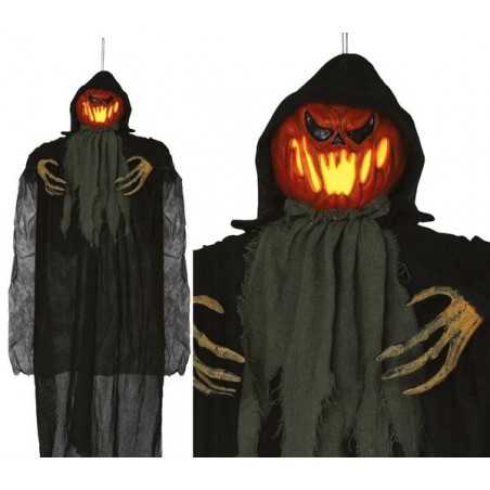 DECORAZIONE DA APPENDERE ZUCCA C/LUCE 120cm