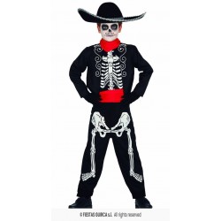 COSTUME BABMBINO SCHELETRO MARIACHI 3-4 anni