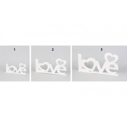 SCRITTA LEGNO LOVE 40cm BIANCA