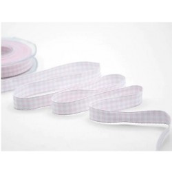 NASTRO TESSUTO DUMBO QUADRI mm15x20mt COL.20 ROSA/BIANCO
