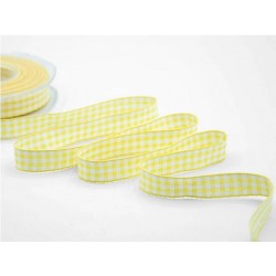 NASTRO TESSUTO DUMBO QUADRI mm15x20mt COL.428 GIALLO/BIANCO