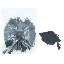 TOCCO LAUREA TESSUTO 3,5cm 25pz NERO