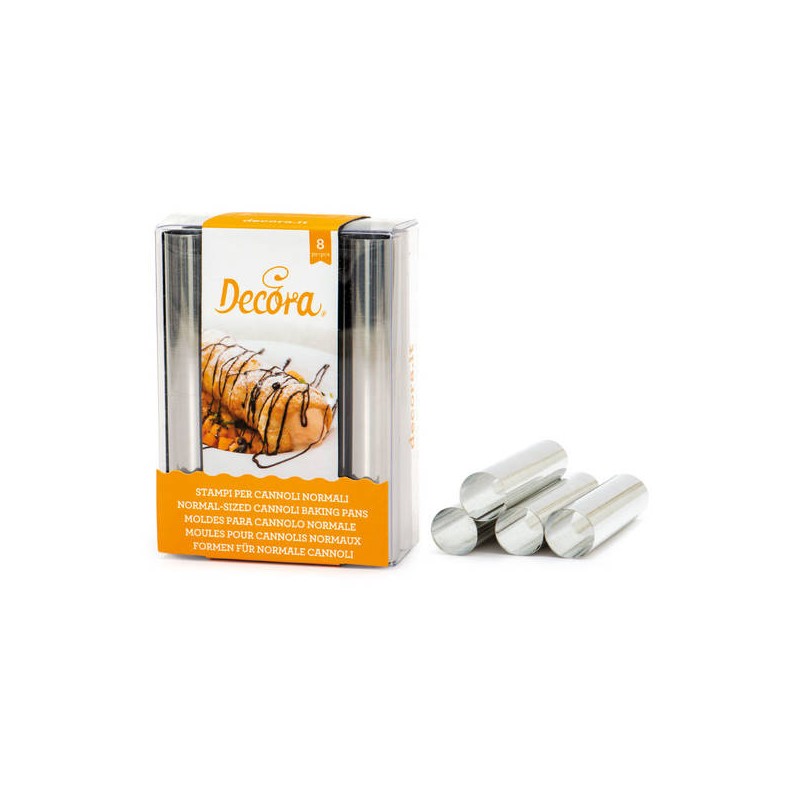 FORMA CANNOLI INOX ø2cm H.12cm  8pz