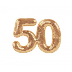 APPLICAZIONE TESSUTO ORO 50ESIMO Ø4,5cm 12pz