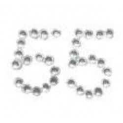 NUMBER 5 DIAMONDS STICKERS 9X12cm 25pz