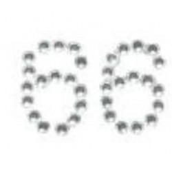 NUMBER 6 DIAMONDS STICKERS 9X12cm 25pz
