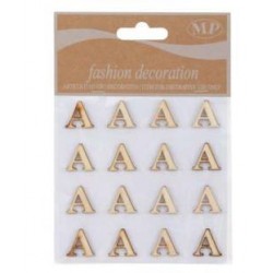 LETTERE 'A' IN LEGNO 10x10cm 16pz