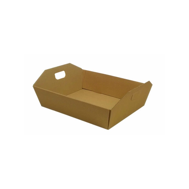 CESTA REGALO C/MANIGLIE MEDIA 34x29x10cm ONDA AVANA PORTATA 10kg