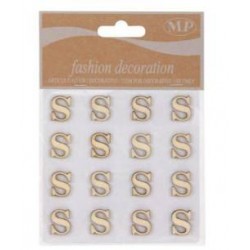 LETTERE 'S' IN LEGNO 10x10cm 16pz