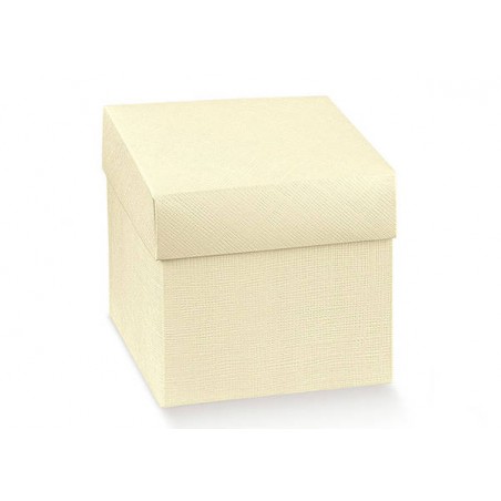 SCATOLA F/COP SETA AVORIO 25x25x10cm