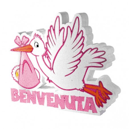 SCRITTA IN POLISTIROLO BENVENUTA 38x29x5cm