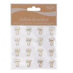 NUMERI 7 IN LEGNO 10x10cm 16pz