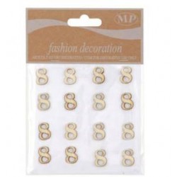 NUMERI 8 IN LEGNO 10x10cm 16pz