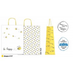 BORSA CARTA DECOR MIS.26+12x36cm BEE HAPPY 211F
