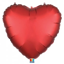 PALLONE MYLAR CUORE 60" 150cm ROSSO SATIN