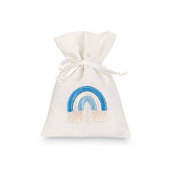 SACCHETTO ARCOBALENO AZZURRO 10x14cm 12pz