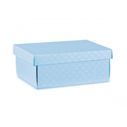 SCATOLE F/COP EASY 45,5x32x15cm MATELASSE' AZZURRO