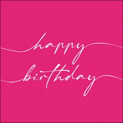 TOVAGLIOLI 33x33 BIRTHDAY NOTE WHITE RED 20pz