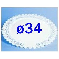 VASSOIO TRINATO BIANCO ø34 N.T.