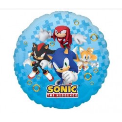 PALLONE MYLAR SONIC & FRIENDS TONDO 18" 43cm