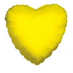PALLONE MYLAR CUORE GIALLO 18" 43cm 1pz RC