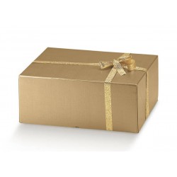 SCATOLA MARMOTTA NEW 60x40x19,5cm SETA ORO