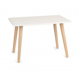 TAVOLINO LEGNO RETTANGOLARE SUP. BIANCA 60x40x40,5