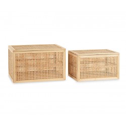 BAULE BAMBOO TRAFORATO 38x27x22,5cm MISURA PICCOLA 1pz