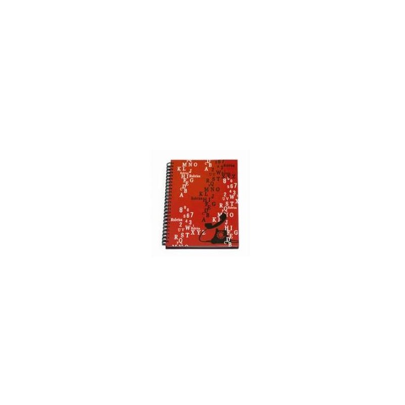 RUBRICA TELEFONICA mm152x214 48 FOGLI 140gr SPIRALATA DIS. B ROSSO