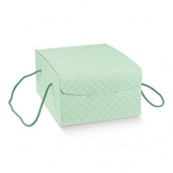 SCATOLA SEGRETO C/CORDINI 27x21x12cm MATELASSè VERDINO