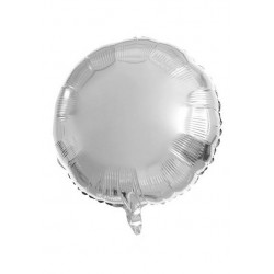 PALLONE MYLAR TONDO 18 45cm ARGENTO METAL