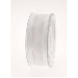 NASTRO ORGANZA BORDO RASO mm40x25mt BIANCO