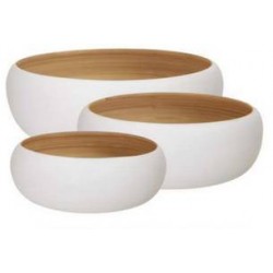 CIOTOLA BAMBOO BOWL Ø25cm MATT WHITE  3/3