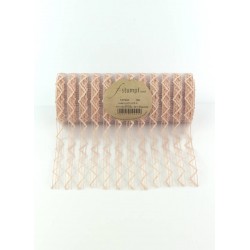 NASTRO RUNNER ZIG ZAG cm22x5mt ROSA