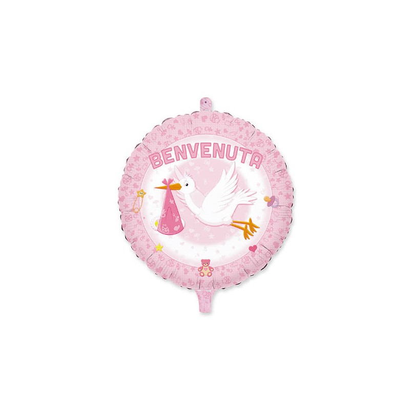 PALLONE TONDO MYLAR BENVENUTA 45cm