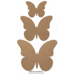 FARFALLE CARTONCINO AVANA 30pz ASSORTITE