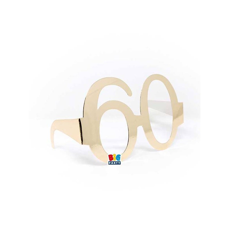 OCCHIALINI IN CARTA 60 ANNI ORO 6pz