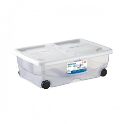 STEFANBOX MARIO BIANCO C/RUOTE 60x40x18cm 26lt