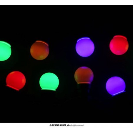 LUCE DA ESTERNO GHIRLANDA 10 LAMPADINE COLORATE IP44