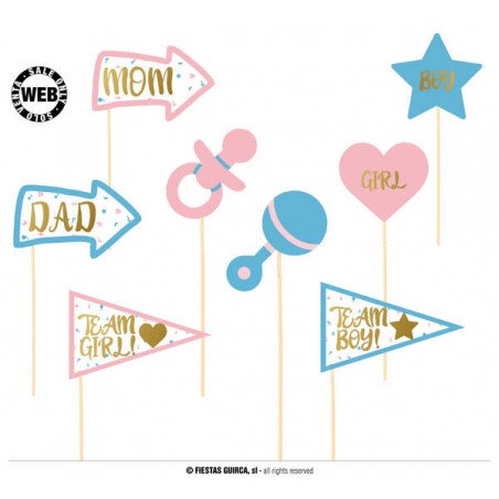 PHOTO BOOTH CON CORNICE IT'S A BOY/IT'S A GIRL