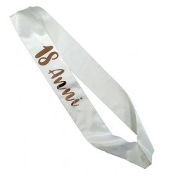 FASCIA BIANCA SCRITTA ROSE GOLD 18anni