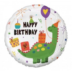 PALLONE MYLAR 18"45cm BUON COMPLEANNO DINOSAURO
