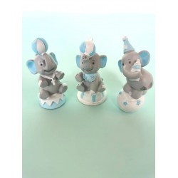 ELEFANTE CIRCO STATUINA CELESTE assortiti 1pz