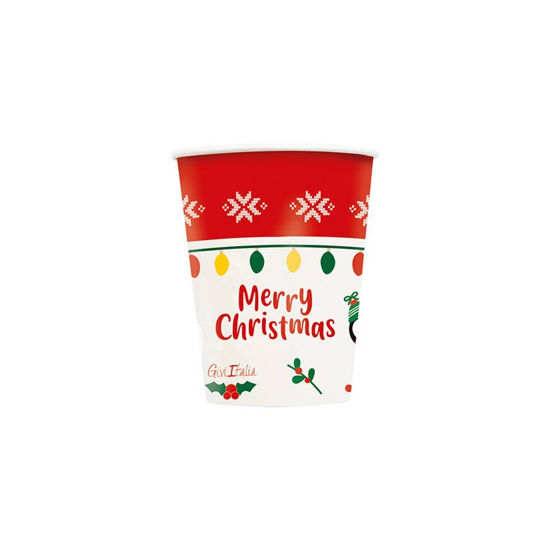 BICCHIERI 250cc E8 COVER CHRISTMAS FRIENDS 8pz