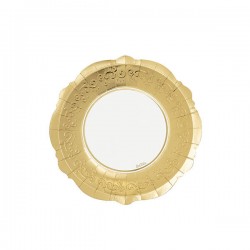 PIATTI LIBERTY ø21cm BIANCO BORDO ORO 8pz