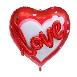 PALONE MYLAR SCRITTA 3D CUORE SUPERSHAPE 32 85cm