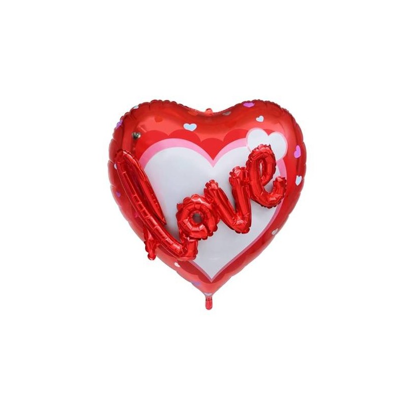 PALONE MYLAR SCRITTA 3D CUORE SUPERSHAPE 32 85cm
