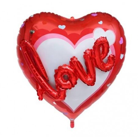 PALONE MYLAR SCRITTA 3D CUORE SUPERSHAPE 32 85cm