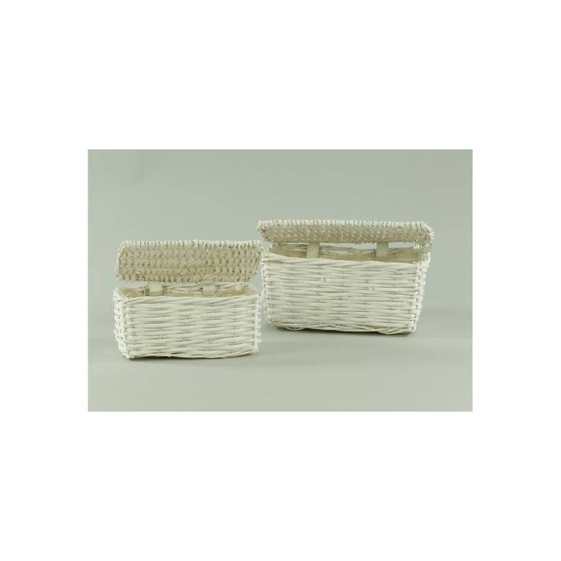 BAULETTO VIMINI BIANCO C/COP  22x11 H9 cm 2/2