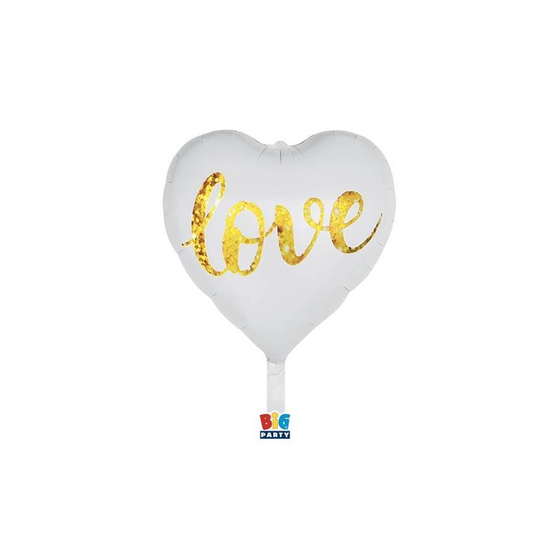 PALLONE MYLAR CUORE SWEET LOVE GOLD 45cm